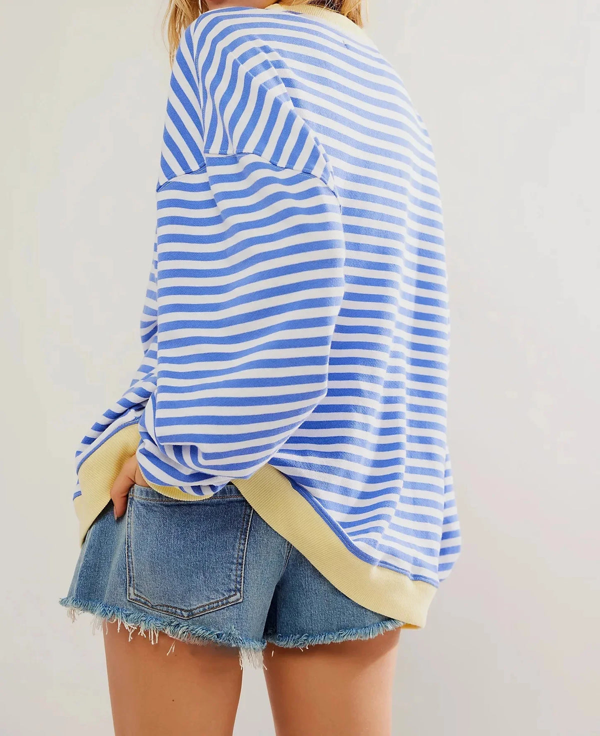 Sudadera De Rayas Para Mujer | Sobredimensionado