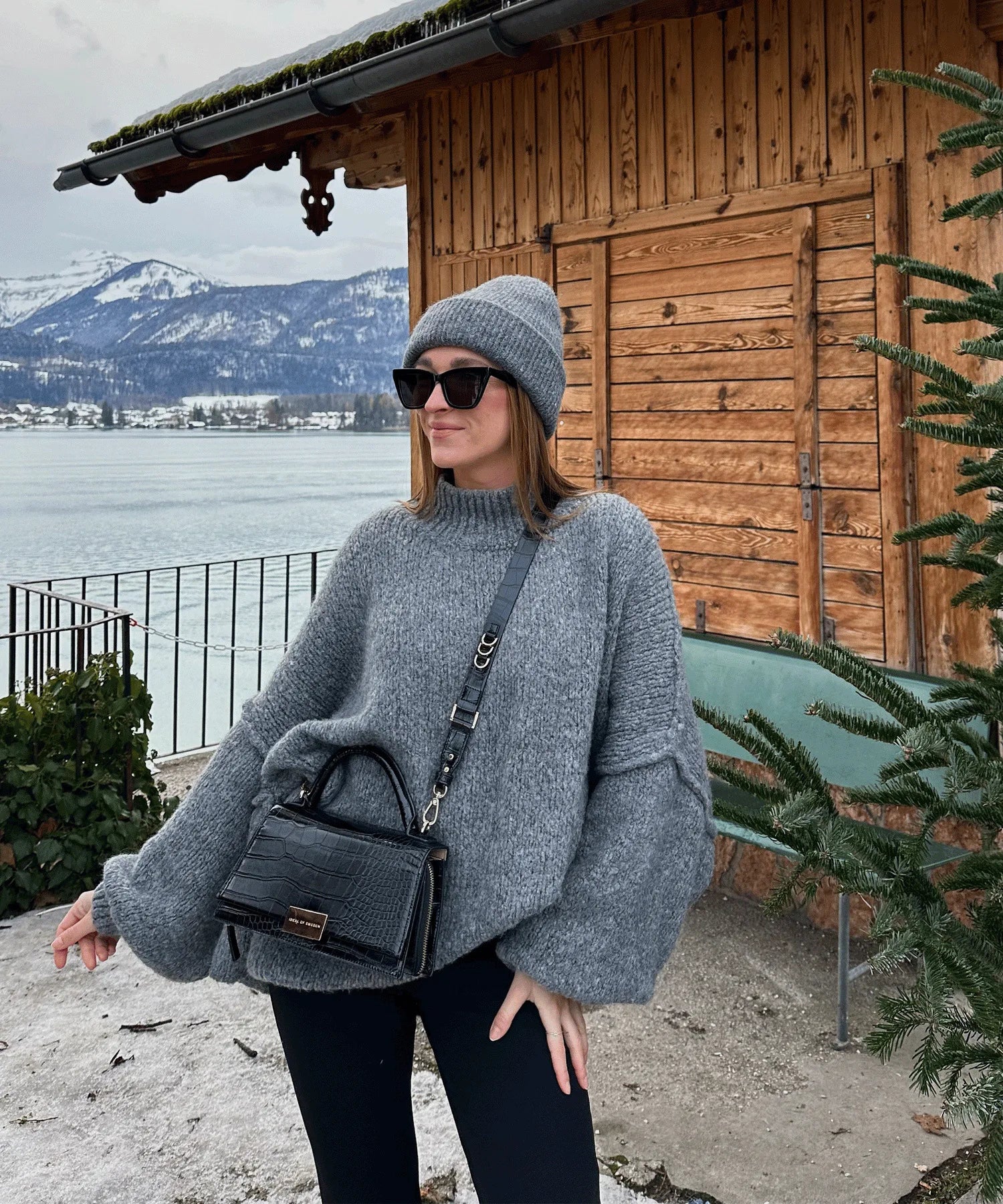 Cassia Jersey de Punto Oversized con Mangas Globo